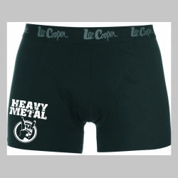 Heavy Metal čierne trenírky BOXER s tlačeným logom, top kvalita 95%bavlna 5%elastan